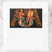 倍は大学燃えます 長方形シール (バッグ)