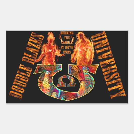 倍は大学燃えます 長方形シール (正面)