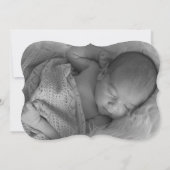 倍は発表男の子のための写真の誕生の味方しました 案内状 (裏面)