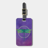 倍は緑のトンボの荷物のラベル味方しました ラゲッジタグ (正面縦)