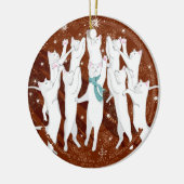 …倍を跳躍させている10匹の猫は味方しました セラミックオーナメント (左)