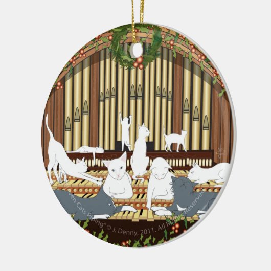 …倍を配管している11匹の猫は味方しました セラミックオーナメント (左)