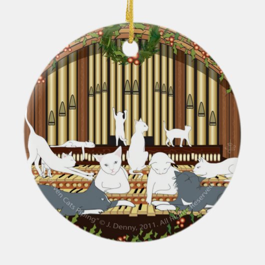 …倍を配管している11匹の猫は味方しました セラミックオーナメント (裏面)