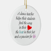 倍増味方しましたダンスをオーナメント教えることを愛して下さい セラミックオーナメント (右)