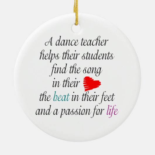 倍増味方しましたダンスをオーナメント教えることを愛して下さい セラミックオーナメント (裏面)