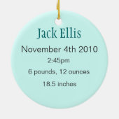 倍数のための"ベビーC"のパーソナライズなオーナメント セラミックオーナメント (裏面)