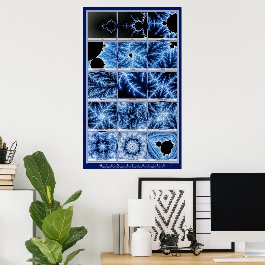 倍率 – 青 ポスター (ホームオフィス)