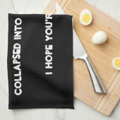 倒したのね!量子物理ユーモア キッチンタオル (四つ折り)