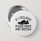 倒もしれたら時計を止めてくれ 缶バッジ (正面&裏面)