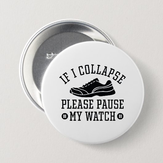 倒もしれたら時計を止めてくれ 缶バッジ (正面&裏面)