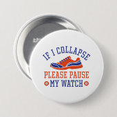 倒もしれたら時計を止めてくれ 缶バッジ (正面&裏面)