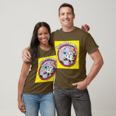 倒れかけたサイコロの満月の挽肉料理のワイシャツ Tシャツ (ユニセックス)