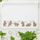 倒れかけたテディタオル キッチンタオル (折り畳み)