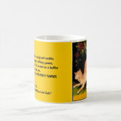 倒れかけた猫のマグ(ヴィンテージ) コーヒーマグカップ (中央)