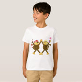 倒れかけた猿のプリンセス及び猿の海賊 Tシャツ (正面フル)