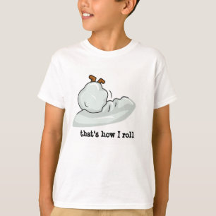 倒れかけた雪玉は、それ私がいかに転がるかです Tシャツ