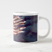 倒れたけれど忘れられない煙と引き裂かれた旗 ジャンボコーヒーマグカップ (右)