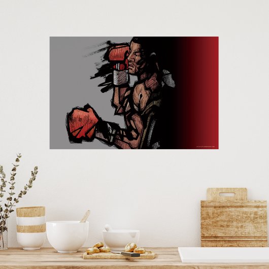 倒れたボクサー ポスター (キッチン)