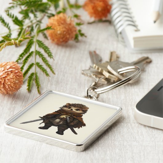 倒れた戦士 キーホルダー (側面)