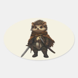 倒れた戦士 楕円形シール