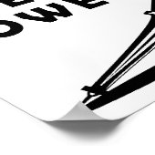 「倒れた」タワーのポスタおもしろいー ポスター (角)