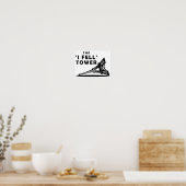 「倒れた」タワーのポスタおもしろいー ポスター (キッチン)