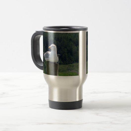 倒れるカモメ トラベルマグ (正面左)