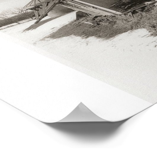 倒壊した納屋 ポスター (角)