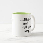 倒産処理業者マネージャ残虐なおもしろい引用文 ツートーンマグカップ (正面右)