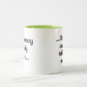 倒産処理業者マネージャ残虐なおもしろい引用文 ツートーンマグカップ (中央)