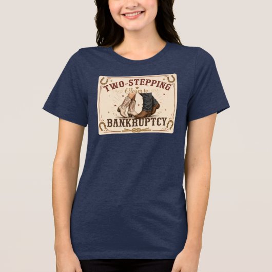 倒産寸前の西部劇サイン トライブレンドTシャツ (正面)