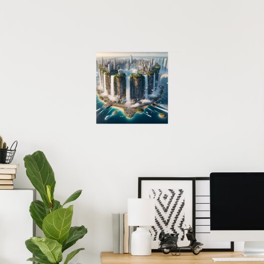 倒立滝市 ポスター (ホームオフィス)