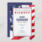 候補公式キャンペーンキックオフパーティーの起動 招待状 (正面/裏面)