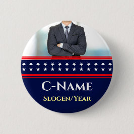 候補写真名選挙政治運動 缶バッジ