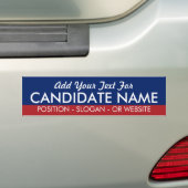 候補者のキャンペーンギアのお気に入りの作成 バンパーステッカー (車上)