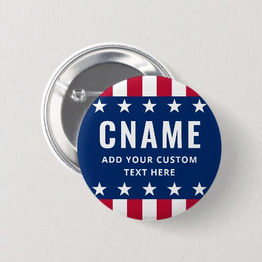 候補者のスローガン政治選挙運動 缶バッジ (正面&裏面)