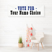候補者の旗に投票する 横断幕 (インサイチュ)
