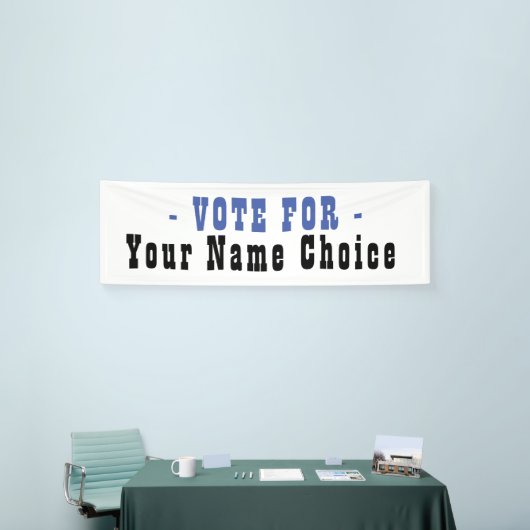 候補者の旗に投票する 横断幕 (トレードショー)