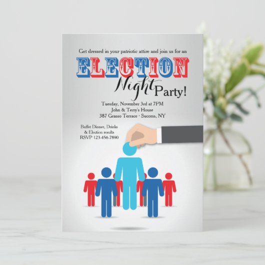 候補者の選挙のパーティの招待状の選択 招待状 (スタンド正面)