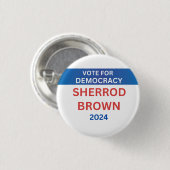 候補者名シャーロッド・ブラウン政治選挙 缶バッジ (正面&裏面)