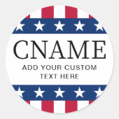 候補者名選挙の選挙運動のスター ラウンドシール (正面)