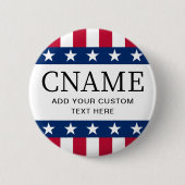 候補者名選挙の選挙運動のスター 缶バッジ (正面)