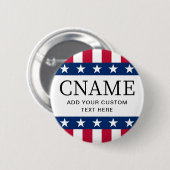 候補者名選挙の選挙運動のスター 缶バッジ (正面&裏面)