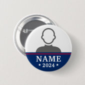 候補者名選挙キャンペーンの写真 缶バッジ (正面&裏面)