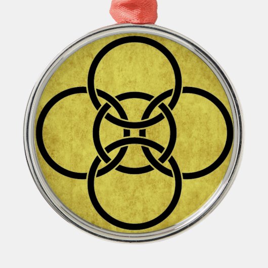 借用平均相互リングや輪 メタルオーナメント (正面)