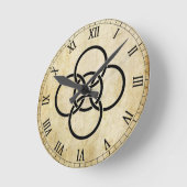 借用平均相互リングや輪 ラウンド壁時計 (傾斜)