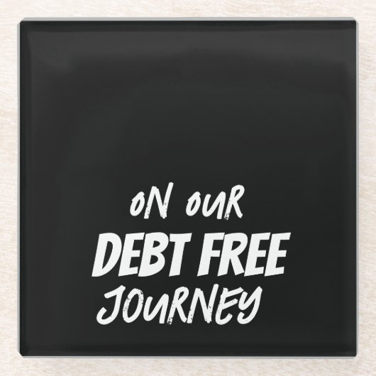 借金のない旅で ガラスコースター (正面)