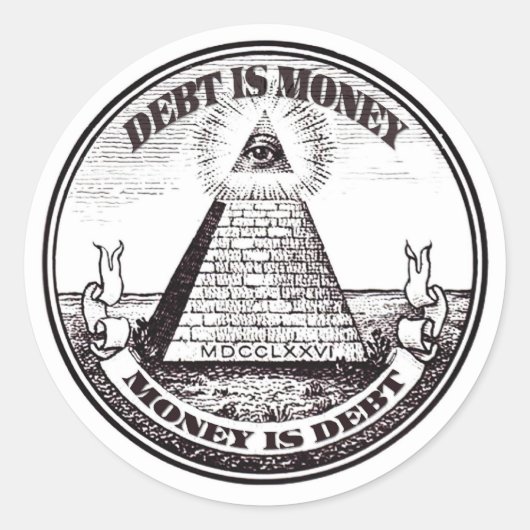 借金は金 ラウンドシール (正面)