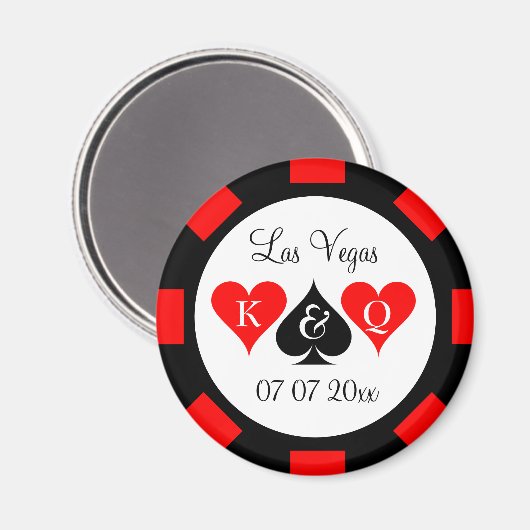 値カスタムトランプのポーカーチップ磁石式婚宴の好意 マグネット (正面/裏面)