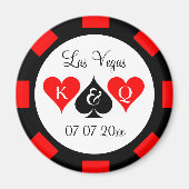 値カスタムトランプのポーカーチップ磁石式婚宴の好意 マグネット (正面)